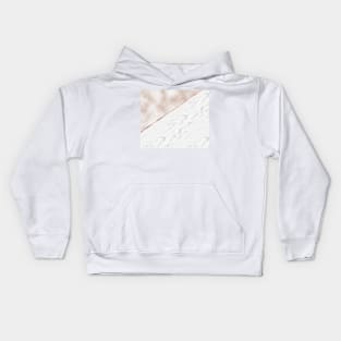 Monaco rose gold marble Kids Hoodie